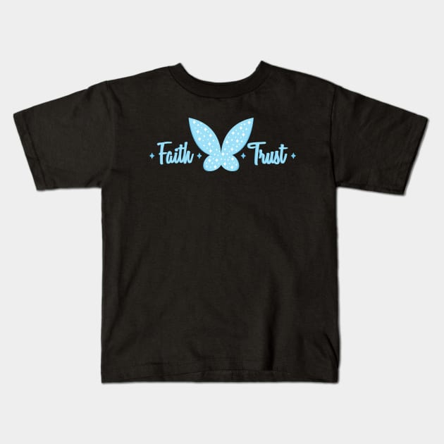 Faith and Trust Kids T-Shirt by UpPastMidnight